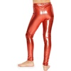 image:imageSTRETCH IS COMFORT Girls Metallic Leggings  Sparkly Dance Pants  Shiny Stretch Tights  Gold Leggings Girls Pink NeonRed