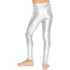 image:imageSTRETCH IS COMFORT Girls Metallic Leggings  Sparkly Dance Pants  Shiny Stretch Tights  Gold Leggings Girls Pink NeonSilver