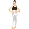 image:imageSTRETCH IS COMFORT Girls Metallic Leggings  Sparkly Dance Pants  Shiny Stretch Tights  Gold Leggings Girls Pink NeonSilver