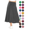 image:imageSTRETCH IS COMFORT Girls Skirts Flowy A Line Knee Length and Ankle Length  Elastic Waist Kids School Skirt Girls Maxi Skirt Black Skirt For Girls Faldas Para Nias Girls Long Skirt Long skirtsCharcoal Gray