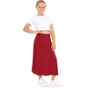 image:imageSTRETCH IS COMFORT Girls Skirts Flowy A Line Knee Length and Ankle Length  Elastic Waist Kids School Skirt Girls Maxi Skirt Black Skirt For Girls Faldas Para Nias Girls Long Skirt Long skirtsRed