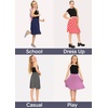 image:imageSTRETCH IS COMFORT Girls Skirts Flowy A Line Knee Length and Ankle Length  Elastic Waist Kids School Skirt Girls Maxi Skirt Black Skirt For Girls Faldas Para Nias Girls Long Skirt Long skirtsBlack