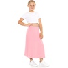 image:imageSTRETCH IS COMFORT Girls Skirts Flowy A Line Knee Length and Ankle Length  Elastic Waist Kids School Skirt Girls Maxi Skirt Black Skirt For Girls Faldas Para Nias Girls Long Skirt Long skirtsLight Pink