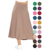 image:imageSTRETCH IS COMFORT Girls Skirts Flowy A Line Knee Length and Ankle Length  Elastic Waist Kids School Skirt Girls Maxi Skirt Black Skirt For Girls Faldas Para Nias Girls Long Skirt Long skirtsMocha