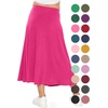 image:imageSTRETCH IS COMFORT Girls Skirts Flowy A Line Knee Length and Ankle Length  Elastic Waist Kids School Skirt Girls Maxi Skirt Black Skirt For Girls Faldas Para Nias Girls Long Skirt Long skirtsHot Pink