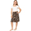 image:imageSTRETCH IS COMFORT Girls Skirts Flowy A Line Knee Length and Ankle Length  Elastic Waist Kids School Skirt Girls Maxi Skirt Black Skirt For Girls Faldas Para Nias Girls Long Skirt Long skirtsBrown Leopard