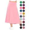 image:imageSTRETCH IS COMFORT Girls Skirts Flowy A Line Knee Length and Ankle Length  Elastic Waist Kids School Skirt Girls Maxi Skirt Black Skirt For Girls Faldas Para Nias Girls Long Skirt Long skirtsLight Pink