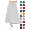 image:imageSTRETCH IS COMFORT Girls Skirts Flowy A Line Knee Length and Ankle Length  Elastic Waist Kids School Skirt Girls Maxi Skirt Black Skirt For Girls Faldas Para Nias Girls Long Skirt Long skirtsHeather Gray