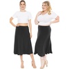 image:imageSTRETCH IS COMFORT Skirts for Women Midi Length  Skirts for Women Knee Length  Ankle Length  Work School Church WearBlack