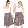 image:imageSTRETCH IS COMFORT Skirts for Women Midi Length  Skirts for Women Knee Length  Ankle Length  Work School Church WearBoho Natural Floral
