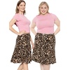 image:imageSTRETCH IS COMFORT Skirts for Women Midi Length  Skirts for Women Knee Length  Ankle Length  Work School Church WearBrown Leopard