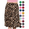 image:imageSTRETCH IS COMFORT Skirts for Women Midi Length  Skirts for Women Knee Length  Ankle Length  Work School Church WearBrown Leopard