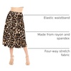 image:imageSTRETCH IS COMFORT Skirts for Women Midi Length  Skirts for Women Knee Length  Ankle Length  Work School Church WearBrown Leopard