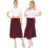 image:imageSTRETCH IS COMFORT Skirts for Women Midi Length  Skirts for Women Knee Length  Ankle Length  Work School Church WearBurgundy