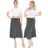 image:imageSTRETCH IS COMFORT Skirts for Women Midi Length  Skirts for Women Knee Length  Ankle Length  Work School Church WearCharcoal Gray