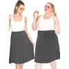 image:imageSTRETCH IS COMFORT Skirts for Women Midi Length  Skirts for Women Knee Length  Ankle Length  Work School Church WearCharcoal Gray