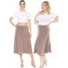 image:imageSTRETCH IS COMFORT Skirts for Women Midi Length  Skirts for Women Knee Length  Ankle Length  Work School Church WearMocha