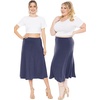 image:imageSTRETCH IS COMFORT Skirts for Women Midi Length  Skirts for Women Knee Length  Ankle Length  Work School Church WearNavy Blue