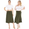 image:imageSTRETCH IS COMFORT Skirts for Women Midi Length  Skirts for Women Knee Length  Ankle Length  Work School Church WearOlive Green