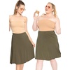 image:imageSTRETCH IS COMFORT Skirts for Women Midi Length  Skirts for Women Knee Length  Ankle Length  Work School Church WearOlive Green