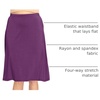 image:imageSTRETCH IS COMFORT Skirts for Women Midi Length  Skirts for Women Knee Length  Ankle Length  Work School Church WearPurple