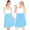 image:imageSTRETCH IS COMFORT Skirts for Women Midi Length  Skirts for Women Knee Length  Ankle Length  Work School Church WearSky Blue