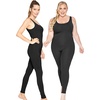 image:imageSTRETCH IS COMFORT Teamwear Womens Regular and Plus Size Cotton Tank UnitardBlack Nylon