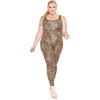 image:imageSTRETCH IS COMFORT Teamwear Womens Regular and Plus Size Cotton Tank UnitardBrown Cheetah