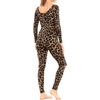 image:imageSTRETCH IS COMFORT Teamwear Womens Regular and Plus Size Cotton Tank UnitardBrown Leopard