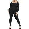 image:imageSTRETCH IS COMFORT Womens Plus Size Tank Unitard Athletic Rompers For WomenBlack