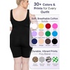 image:imageSTRETCH IS COMFORT Womens Plus Size Tank Unitard Athletic Rompers For WomenBlack