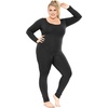 image:imageSTRETCH IS COMFORT Womens Plus Size Tank Unitard Athletic Rompers For WomenBlack