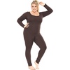 image:imageSTRETCH IS COMFORT Womens Plus Size Tank Unitard Athletic Rompers For WomenBrown