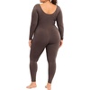 image:imageSTRETCH IS COMFORT Womens Plus Size Tank Unitard Athletic Rompers For WomenBrown