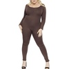 image:imageSTRETCH IS COMFORT Womens Plus Size Tank Unitard Athletic Rompers For WomenBrown