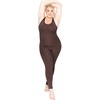 image:imageSTRETCH IS COMFORT Womens Plus Size Tank Unitard Athletic Rompers For WomenBrown