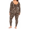 image:imageSTRETCH IS COMFORT Womens Plus Size Tank Unitard Athletic Rompers For WomenBrown Leopard