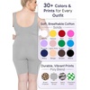 image:imageSTRETCH IS COMFORT Womens Plus Size Tank Unitard Athletic Rompers For WomenHeather Gray