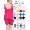 image:imageSTRETCH IS COMFORT Womens Plus Size Tank Unitard Athletic Rompers For WomenHot Pink