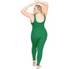 image:imageSTRETCH IS COMFORT Womens Plus Size Tank Unitard Athletic Rompers For WomenKelly Green