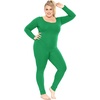 image:imageSTRETCH IS COMFORT Womens Plus Size Tank Unitard Athletic Rompers For WomenKelly Green
