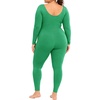 image:imageSTRETCH IS COMFORT Womens Plus Size Tank Unitard Athletic Rompers For WomenKelly Green