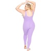 image:imageSTRETCH IS COMFORT Womens Plus Size Tank Unitard Athletic Rompers For WomenLavender
