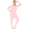 image:imageSTRETCH IS COMFORT Womens Plus Size Tank Unitard Athletic Rompers For WomenLight Pink