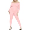 image:imageSTRETCH IS COMFORT Womens Plus Size Tank Unitard Athletic Rompers For WomenLight Pink