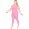 image:imageSTRETCH IS COMFORT Womens Plus Size Tank Unitard Athletic Rompers For WomenLight Pink