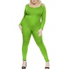 image:imageSTRETCH IS COMFORT Womens Plus Size Tank Unitard Athletic Rompers For WomenLime Green