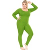 image:imageSTRETCH IS COMFORT Womens Plus Size Tank Unitard Athletic Rompers For WomenLime Green