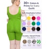 image:imageSTRETCH IS COMFORT Womens Plus Size Tank Unitard Athletic Rompers For WomenLime Green