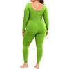 image:imageSTRETCH IS COMFORT Womens Plus Size Tank Unitard Athletic Rompers For WomenLime Green